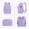 imageMATEIN Mini Backpack for Women Waterproof Stylish Daypack Purse Shoulder Bag with USB Charging Port Lightweight Small Casual Daily Travel Backpack Lady Girls Gifts for Work School 2pcs Sets BlackPurple
