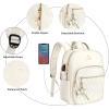 imageMATEIN Mini Backpack for Women Waterproof Stylish Daypack Purse Shoulder Bag with USB Charging Port Lightweight Small Casual Daily Travel Backpack Lady Girls Gifts for Work School 2pcs Sets BlackBeige