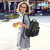 imageMATEIN Mini Backpack for Women Waterproof Stylish Daypack Purse Shoulder Bag with USB Charging Port Lightweight Small Casual Daily Travel Backpack Lady Girls Gifts for Work School 2pcs Sets BlackBlack