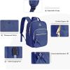 imageMATEIN Mini Backpack for Women Waterproof Stylish Daypack Purse Shoulder Bag with USB Charging Port Lightweight Small Casual Daily Travel Backpack Lady Girls Gifts for Work School 2pcs Sets BlackBlue