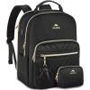 imageMATEIN Mini Backpack for Women Waterproof Stylish Daypack Purse Shoulder Bag with USB Charging Port Lightweight Small Casual Daily Travel Backpack Lady Girls Gifts for Work School 2pcs Sets BlackBlack