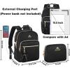 imageMATEIN Mini Backpack for Women Waterproof Stylish Daypack Purse Shoulder Bag with USB Charging Port Lightweight Small Casual Daily Travel Backpack Lady Girls Gifts for Work School 2pcs Sets BlackBlack