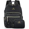 imageMATEIN Mini Backpack for Women Waterproof Stylish Daypack Purse Shoulder Bag with USB Charging Port Lightweight Small Casual Daily Travel Backpack Lady Girls Gifts for Work School 2pcs Sets BlackBlack