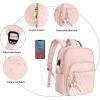 imageMATEIN Mini Backpack for Women Waterproof Stylish Daypack Purse Shoulder Bag with USB Charging Port Lightweight Small Casual Daily Travel Backpack Lady Girls Gifts for Work School 2pcs Sets BlackPink