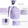 imageMATEIN Mini Backpack for Women Waterproof Stylish Daypack Purse Shoulder Bag with USB Charging Port Lightweight Small Casual Daily Travel Backpack Lady Girls Gifts for Work School 2pcs Sets BlackPurple