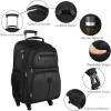 imageMATEIN Roller Backpack 18 inch Large Travel Laptop Bag with 4 Wheels for Adults Heavy Duty Wheeled Suitcase Luggage Pack for Work Business Rolling Spinner Computer Rucksack for Men Women BlackBlack