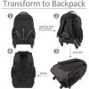 imageMATEIN Roller Backpack 18 inch Large Travel Laptop Bag with 4 Wheels for Adults Heavy Duty Wheeled Suitcase Luggage Pack for Work Business Rolling Spinner Computer Rucksack for Men Women BlackBlack