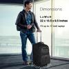 imageMATEIN Roller Backpack 18 inch Large Travel Laptop Bag with 4 Wheels for Adults Heavy Duty Wheeled Suitcase Luggage Pack for Work Business Rolling Spinner Computer Rucksack for Men Women BlackBlack