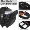 imageMATEIN Roller Backpack 18 inch Large Travel Laptop Bag with 4 Wheels for Adults Heavy Duty Wheeled Suitcase Luggage Pack for Work Business Rolling Spinner Computer Rucksack for Men Women BlackBlack
