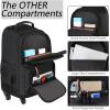 imageMATEIN Roller Backpack 18 inch Large Travel Laptop Bag with 4 Wheels for Adults Heavy Duty Wheeled Suitcase Luggage Pack for Work Business Rolling Spinner Computer Rucksack for Men Women BlackBlack