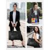 imageMATEIN Laptop Tote Bag with Insulated Lunch Compartment 156 Inch PU Leather Briefcase with Leakproof Lunch Box Pocket for Women Convertible Lightweight Computer Work Bag Handbag for Office BlackBlack