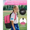 imageMATEIN Soccer Bags for Girls Large Girls Soccer Backpack with Ball ampamp Shoes Compartment Lightweight Basketball Bag with Fence Hook Water Resistant Sports Backpack Fits 156 Inch Laptop