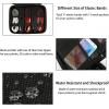 imageMATEIN Electronics Organizer Waterproof Travel Electronic Accessories Case Portable Double Layer Cable Storage Bag for Cord Charger Power Bank Flash Drive Phone Tablet SD Card Tablet Black