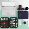 imageMATEIN Electronics Organizer Waterproof Travel Electronic Accessories Case Portable Double Layer Cable Storage Bag for Cord Charger Power Bank Flash Drive Phone Tablet SD Card Tablet Black