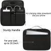 imageMATEIN Electronics Organizer Waterproof Travel Electronic Accessories Case Portable Double Layer Cable Storage Bag for Cord Charger Power Bank Flash Drive Phone Tablet SD Card Tablet Black