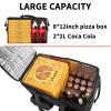 imageMATEIN Food Delivery Bag XXL  23x14x15 inches Water Resistant Large Insulated Hot ampamp Cooler Catering Bags with Cup Holders for Food Deliveries Pizza Warmer Carrying Case BlackBlack