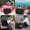 imageMATEIN Food Delivery Bag XXL  23x14x15 inches Water Resistant Large Insulated Hot ampamp Cooler Catering Bags with Cup Holders for Food Deliveries Pizza Warmer Carrying Case BlackBlack