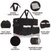 imageMATEIN Food Delivery Bag XXL  23x14x15 inches Water Resistant Large Insulated Hot ampamp Cooler Catering Bags with Cup Holders for Food Deliveries Pizza Warmer Carrying Case BlackBlack