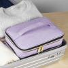 imageMATEIN Sewing Supplies Organizer DoubleLayer Sewing Box Organizer Accessories Storage Bag Large Basket Needle Case Water Resistant Travel Women Sewing Gifts for Thread Pins Kit Knitting Purple