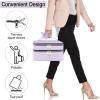 imageMATEIN Sewing Supplies Organizer DoubleLayer Sewing Box Organizer Accessories Storage Bag Large Basket Needle Case Water Resistant Travel Women Sewing Gifts for Thread Pins Kit Knitting Purple