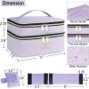 imageMATEIN Sewing Supplies Organizer DoubleLayer Sewing Box Organizer Accessories Storage Bag Large Basket Needle Case Water Resistant Travel Women Sewing Gifts for Thread Pins Kit Knitting Purple