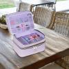 imageMATEIN Sewing Supplies Organizer DoubleLayer Sewing Box Organizer Accessories Storage Bag Large Basket Needle Case Water Resistant Travel Women Sewing Gifts for Thread Pins Kit Knitting Purple