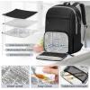 imageMATEIN Lunch backpack for Women 156 Inch Work Laptop Backpack with Lunch Compartment ampamp USB Port Water Resistant College Computer Backpacks Meal Prep Lunchbox Bag for Nurse Office Commute BlackBlack
