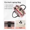 imageMATEIN Work Tote with Lunch Compartment PU Leather 156 Inch Laptop Lunch Bags Lightweight Lunch Purse Women with Laptop Compartment for Travel Picnic Ladies Gift Light PurplePink