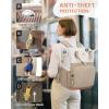 imageMATEIN Anti Theft Laptop Backpack Women 156 Inch College Travel Backpack with Theftproof Zippers ampamp RFID Pocket Water Resistant Work Commuter Bag with USB Port for Teacher Nurse BeigeKhaki