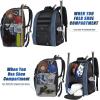 imageMATEIN Baseball Backpack Lightweight Softball Bags with Shoes Compartment for Men Large Capacity Baseball Bag Gifts for Adults with Fence Hook Hold 4 Tee Ball Bats TBall Gear Helmet50L