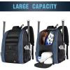 imageMATEIN Baseball Backpack Lightweight Softball Bags with Shoes Compartment for Men Large Capacity Baseball Bag Gifts for Adults with Fence Hook Hold 4 Tee Ball Bats TBall Gear Helmet50L