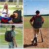 imageMATEIN Baseball Backpack Softball Bat Bag with Shoes Compartment for Youth Boys and Adult Lightweight Baseball Bag with Fence Hook Hold TBall Bat Batting Mitten Helmet Caps Teeball GearBlack