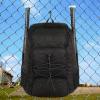 imageMATEIN Baseball Backpack Softball Bat Bag with Shoes Compartment for Youth Boys and Adult Lightweight Baseball Bag with Fence Hook Hold TBall Bat Batting Mitten Helmet Caps Teeball GearBlack