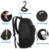 imageMATEIN Baseball Backpack Softball Bat Bag with Shoes Compartment for Youth Boys and Adult Lightweight Baseball Bag with Fence Hook Hold TBall Bat Batting Mitten Helmet Caps Teeball GearBlack