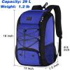 imageMATEIN Baseball Backpack Softball Bat Bag with Shoes Compartment for Youth Boys and Adult Lightweight Baseball Bag with Fence Hook Hold TBall Bat Batting Mitten Helmet Caps Teeball GearBlue