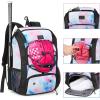 imageMATEIN Baseball Backpack Softball Bat Bag with Shoes Compartment for Youth Boys and Adult Lightweight Baseball Bag with Fence Hook Hold TBall Bat Batting Mitten Helmet Caps Teeball GearMulticolor