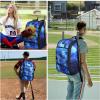 imageMATEIN Baseball Backpack Softball Bat Bag with Shoes Compartment for Youth Boys and Adult Lightweight Baseball Bag with Fence Hook Hold TBall Bat Batting Mitten Helmet Caps Teeball GearGalaxy Blue