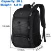 imageMATEIN Baseball Backpack Softball Bat Bag with Shoes Compartment for Youth Boys and Adult Lightweight Baseball Bag with Fence Hook Hold TBall Bat Batting Mitten Helmet Caps Teeball GearBlack