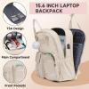 imageMATEIN Cute School Backpack for Teens Girls 156 Inch Kawaii College Backpack Corduroy Computer Bookbag with USB Charging Port TSA Lightweight Laptop Back Pack Aesthetic Preppy Kids Students PurpleBeige