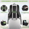 imageMATEIN Gym Backpack with Lunch Compartment Large Sports Backpack with Detachable Shoe ampamp Cooler Pouch Water Resistant 17 Inch Back Pack with USB Port Workout Molle Daypack for Yoga Work Commute