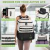 imageMATEIN Gym Backpack with Lunch Compartment Large Sports Backpack with Detachable Shoe ampamp Cooler Pouch Water Resistant 17 Inch Back Pack with USB Port Workout Molle Daypack for Yoga Work Commute