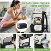 imageMATEIN Gym Backpack with Lunch Compartment Large Sports Backpack with Detachable Shoe ampamp Cooler Pouch Water Resistant 17 Inch Back Pack with USB Port Workout Molle Daypack for Yoga Work Commute