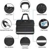 imageMATEIN Medical Bag Large WaterResistant First Aid Bags with Many Pocktets for Nursing Portable Clinical Home Health Bag Doctor Bag Nurse Gifts for Home Visits Health Care Hospice Black
