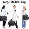 imageMATEIN Medical Bag Large WaterResistant First Aid Bags with Many Pocktets for Nursing Portable Clinical Home Health Bag Doctor Bag Nurse Gifts for Home Visits Health Care Hospice Black