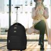 imageMATEIN Rolling Backpack for Women 17 inch Water Resistant Wheeled Laptop Backpack Large Carry On Luggage Travel Backpack with Wheels Trolley Suitcase Business Overnight Roller Bag for Adults BlackBlack