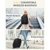 imageMATEIN Rolling Backpack for Women 17 inch Water Resistant Wheeled Laptop Backpack Large Carry On Luggage Travel Backpack with Wheels Trolley Suitcase Business Overnight Roller Bag for Adults BlackBlack