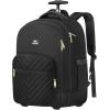 imageMATEIN Rolling Backpack for Women 17 inch Water Resistant Wheeled Laptop Backpack Large Carry On Luggage Travel Backpack with Wheels Trolley Suitcase Business Overnight Roller Bag for Adults BlackBlack