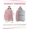 imageMATEIN Rolling Backpack for Women 17 inch Water Resistant Wheeled Laptop Backpack Large Carry On Luggage Travel Backpack with Wheels Trolley Suitcase Business Overnight Roller Bag for Adults BlackPink