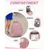 imageMATEIN Rolling Backpack for Women 17 inch Water Resistant Wheeled Laptop Backpack Large Carry On Luggage Travel Backpack with Wheels Trolley Suitcase Business Overnight Roller Bag for Adults BlackPink