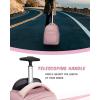 imageMATEIN Rolling Backpack for Women 17 inch Water Resistant Wheeled Laptop Backpack Large Carry On Luggage Travel Backpack with Wheels Trolley Suitcase Business Overnight Roller Bag for Adults BlackPink
